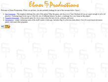 Tablet Screenshot of elmerproductions.com
